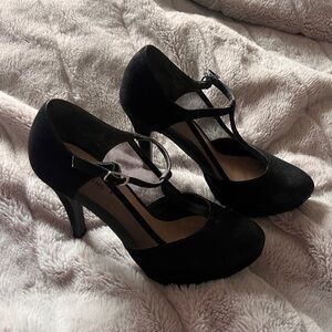Call It Spring- Suede T-Strap High Heel Mary Jane Pumps Going Out Shoes!